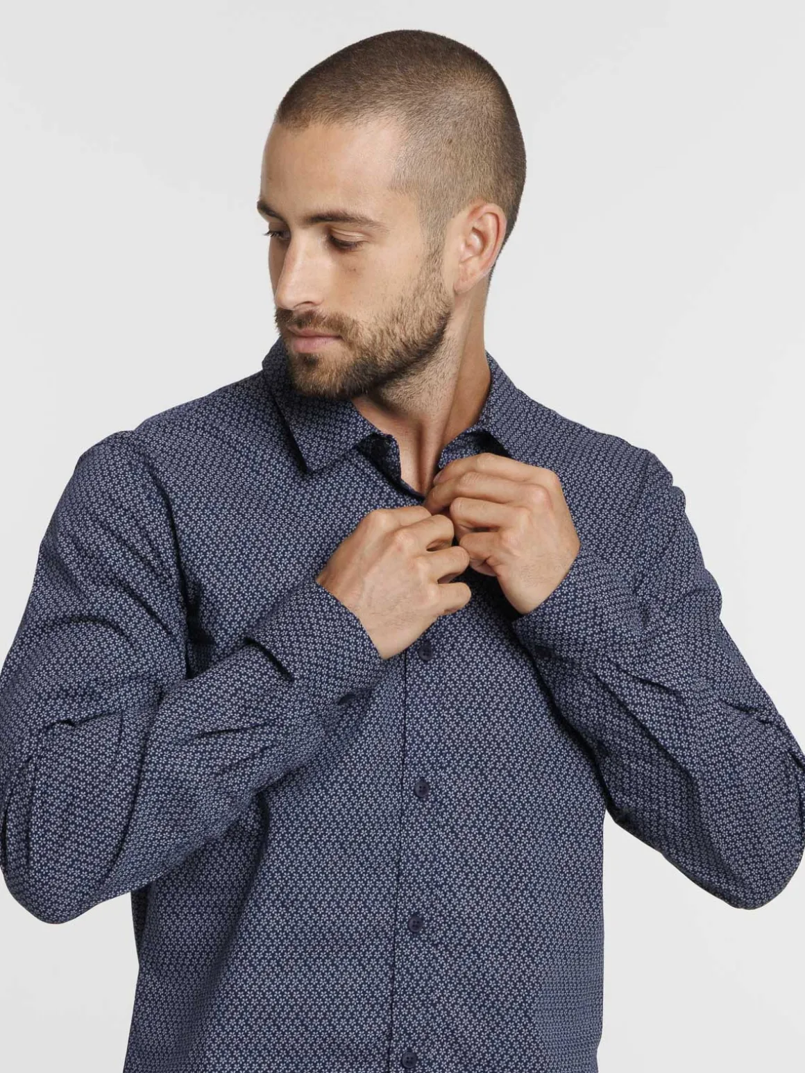 Chemise imprimée fleurs homme