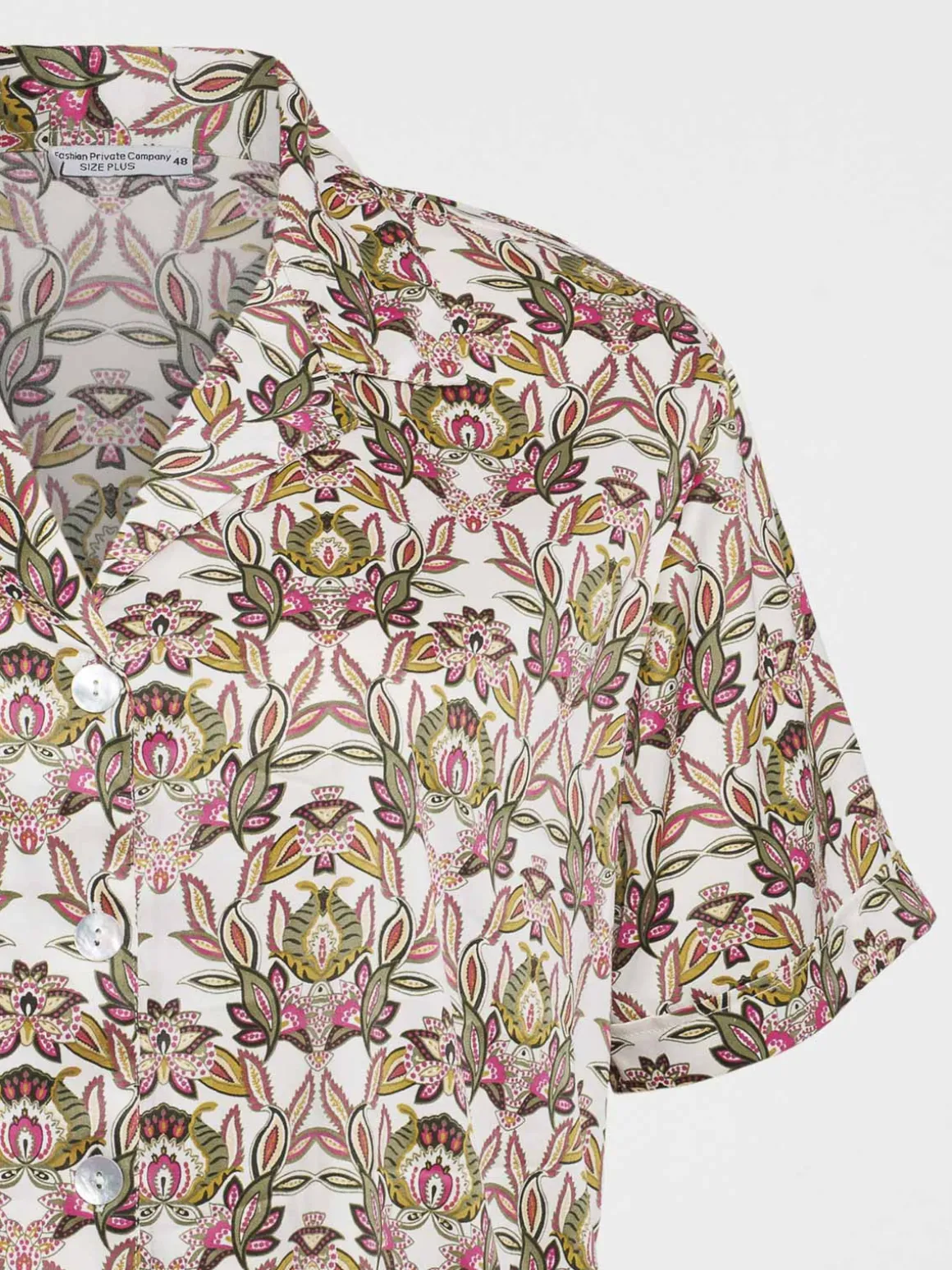 Chemise imprimée grande taille femme