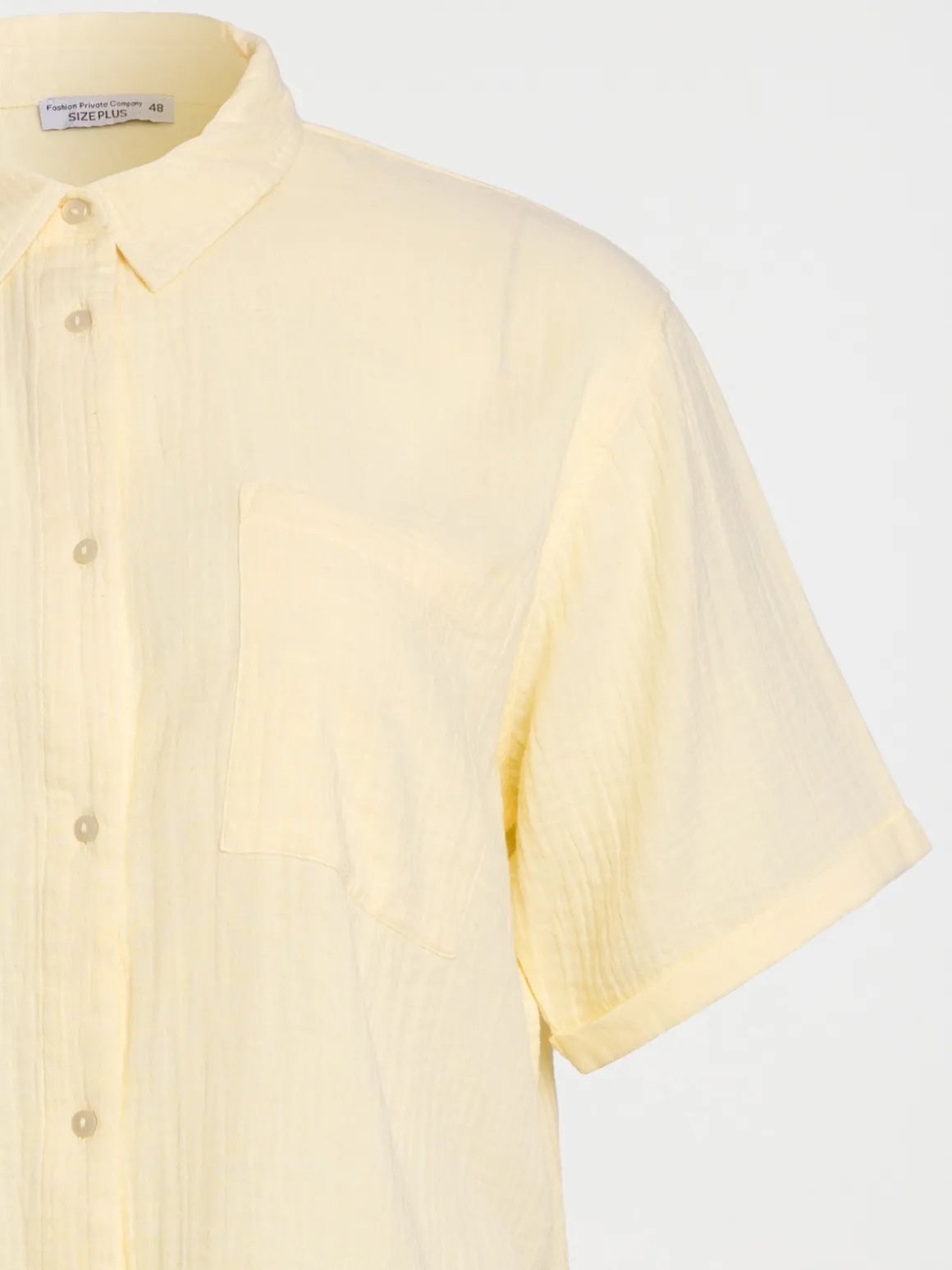 Chemise jaune grande taille femme