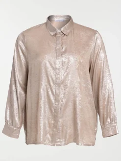 Chemise lamée grande taille femme