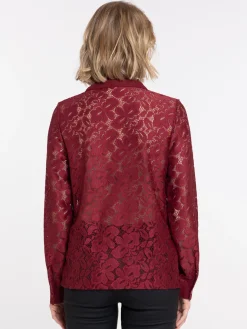Chemise manches longues dentelle femme