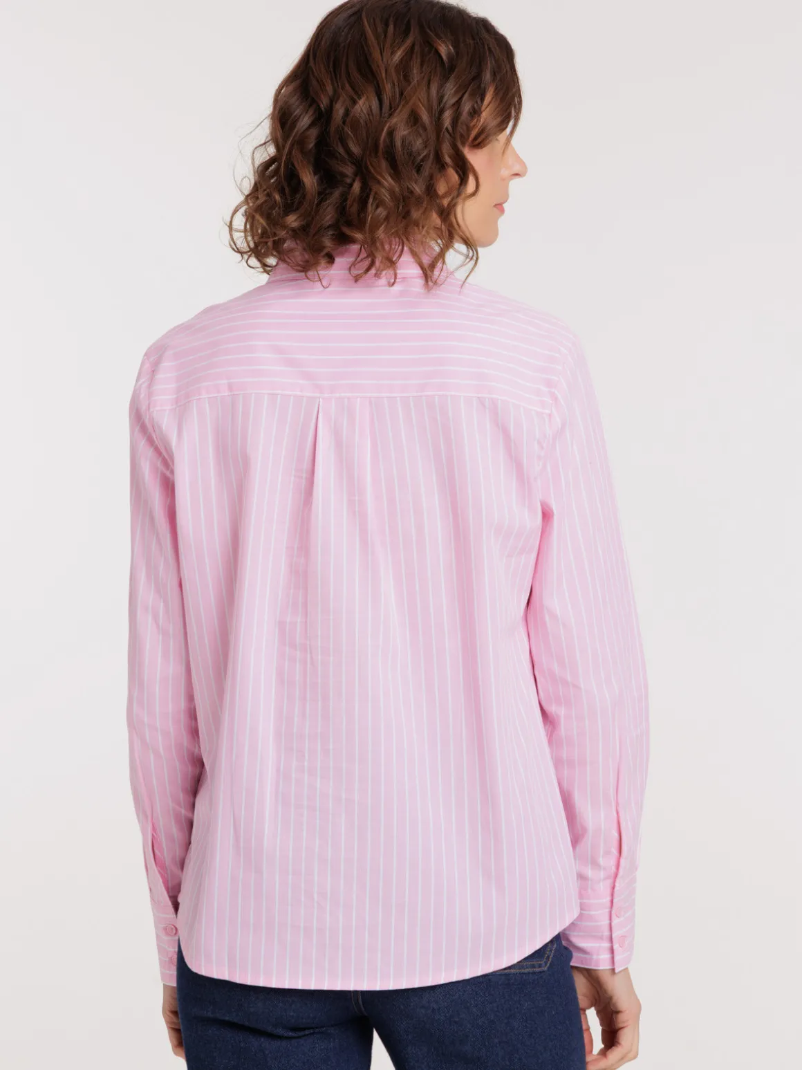 Chemise manches longues rayée femme