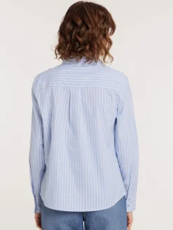 Chemise manches longues rayée femme