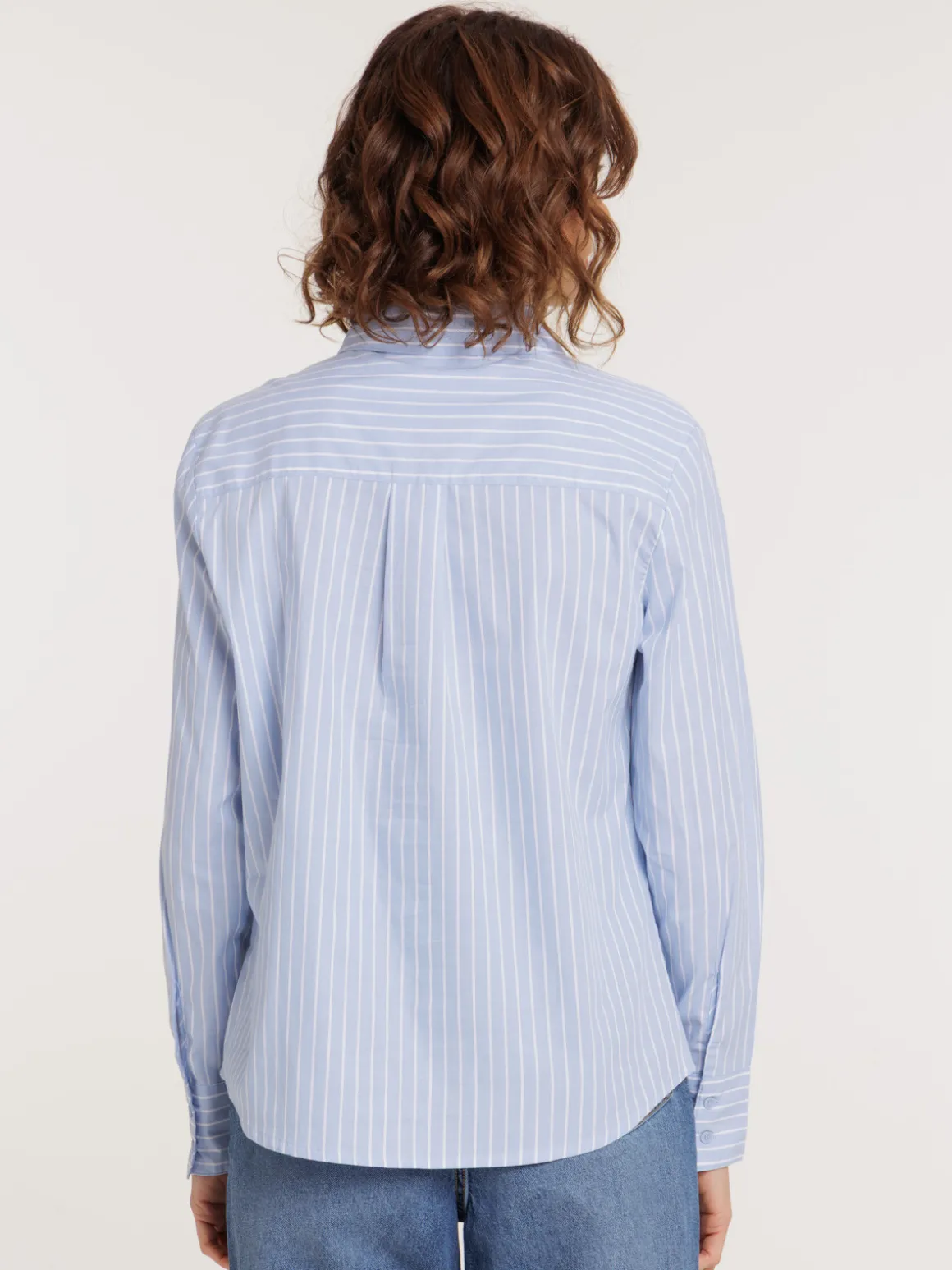 Chemise manches longues rayée femme