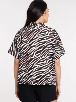 Chemise motif animalier femme