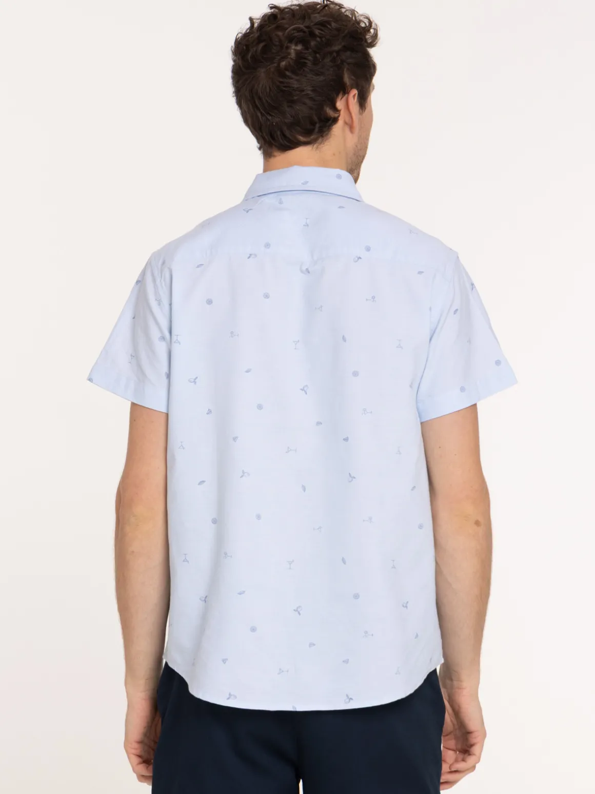 Chemise motif citron et cocktail homme