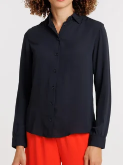 Chemise noire manches longues femme