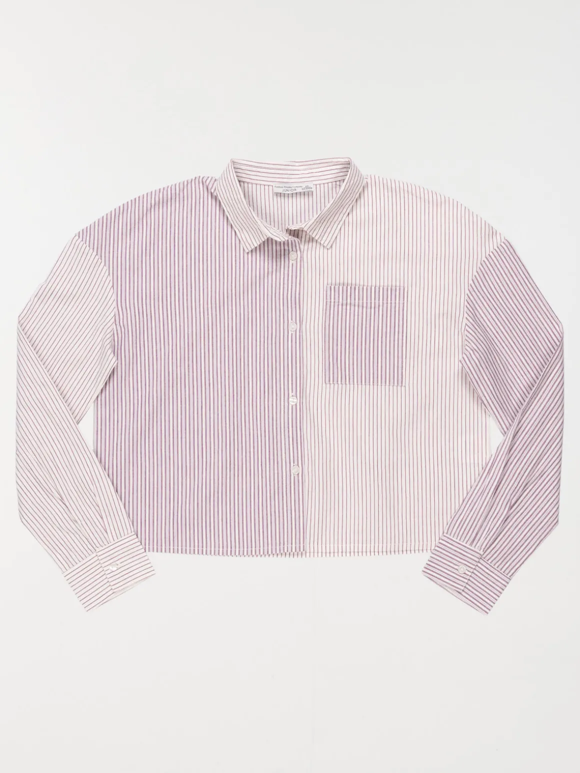 Chemise rayée deep lavande fille (XXS-M)