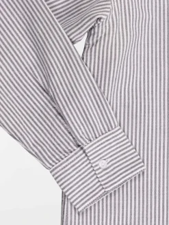 Chemise rayée grise fille (XXS-M)