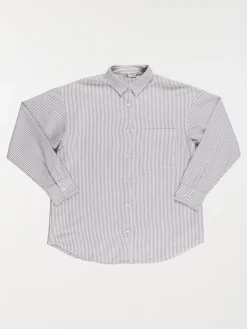 Chemise rayée grise fille (XXS-M)