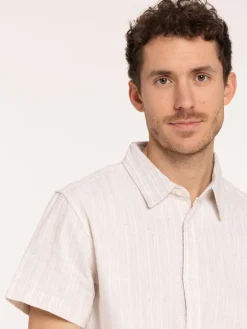 Chemise rayée manches courtes homme