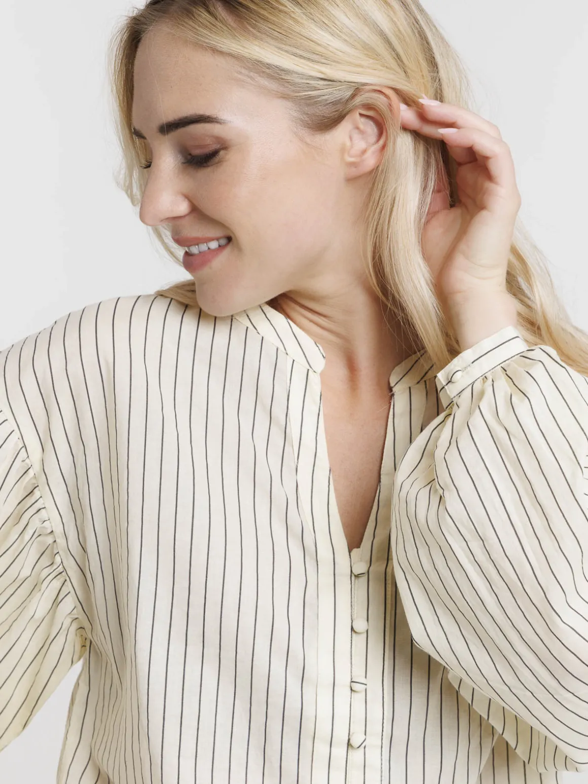 Chemise rayée manches longues femme