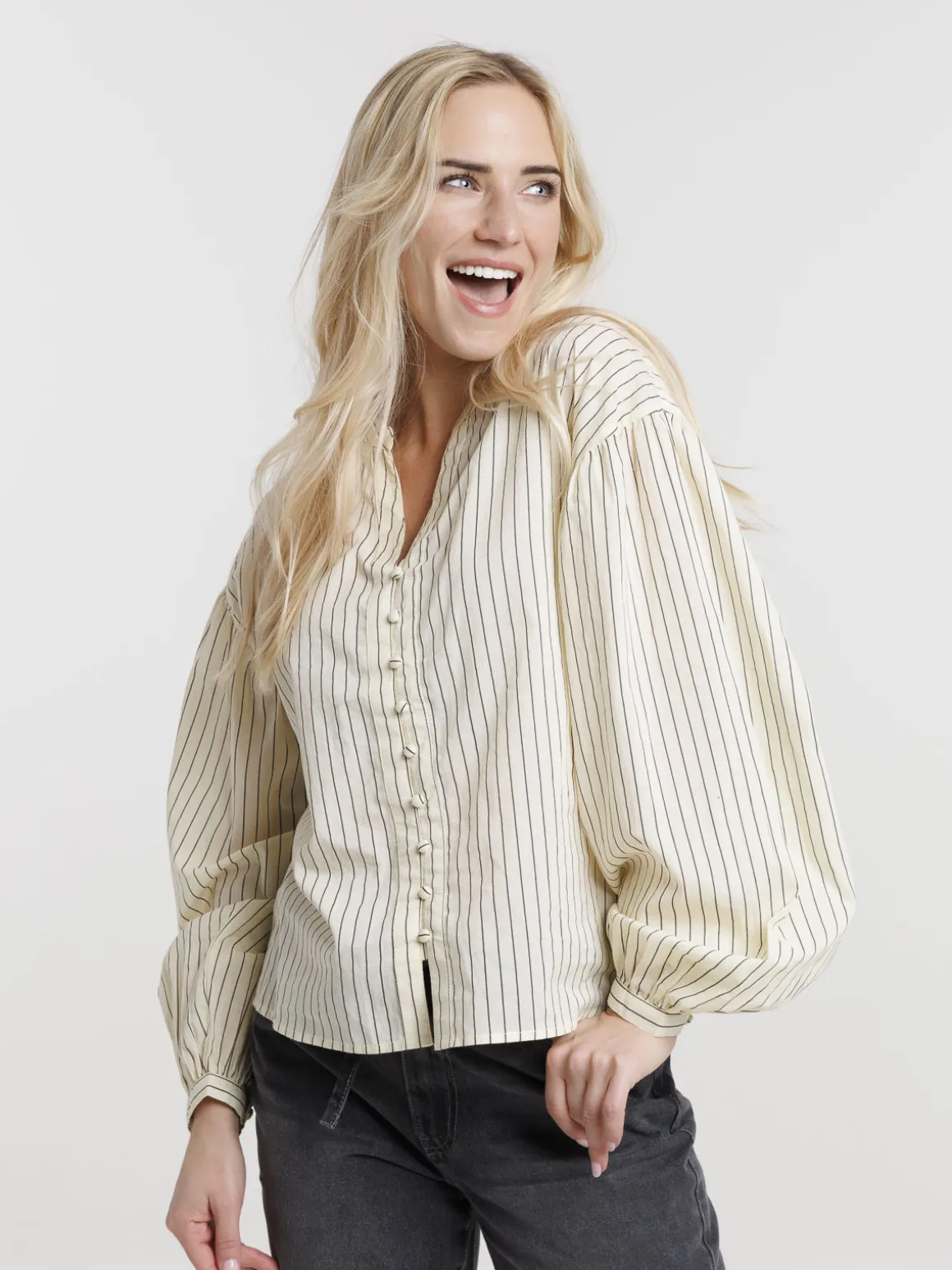 Chemise rayée manches longues femme