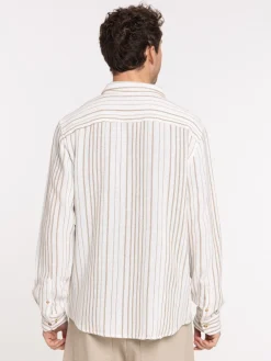 Chemise rayée manches longues homme