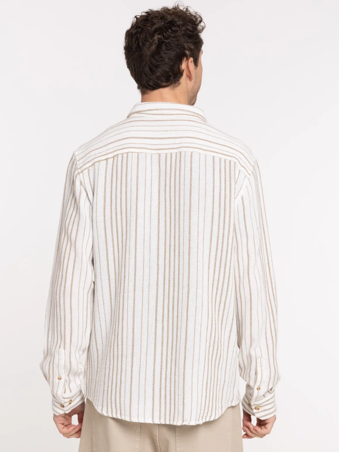 Chemise rayée manches longues homme