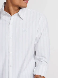 Chemise rayée manches longues homme