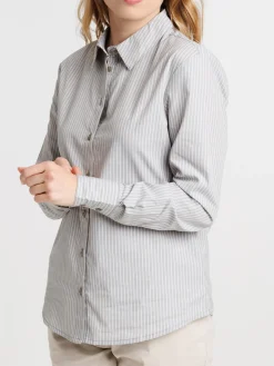 Chemise rayée manches longues femme