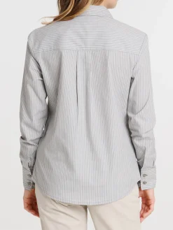 Chemise rayée manches longues femme