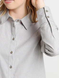 Chemise rayée manches longues femme