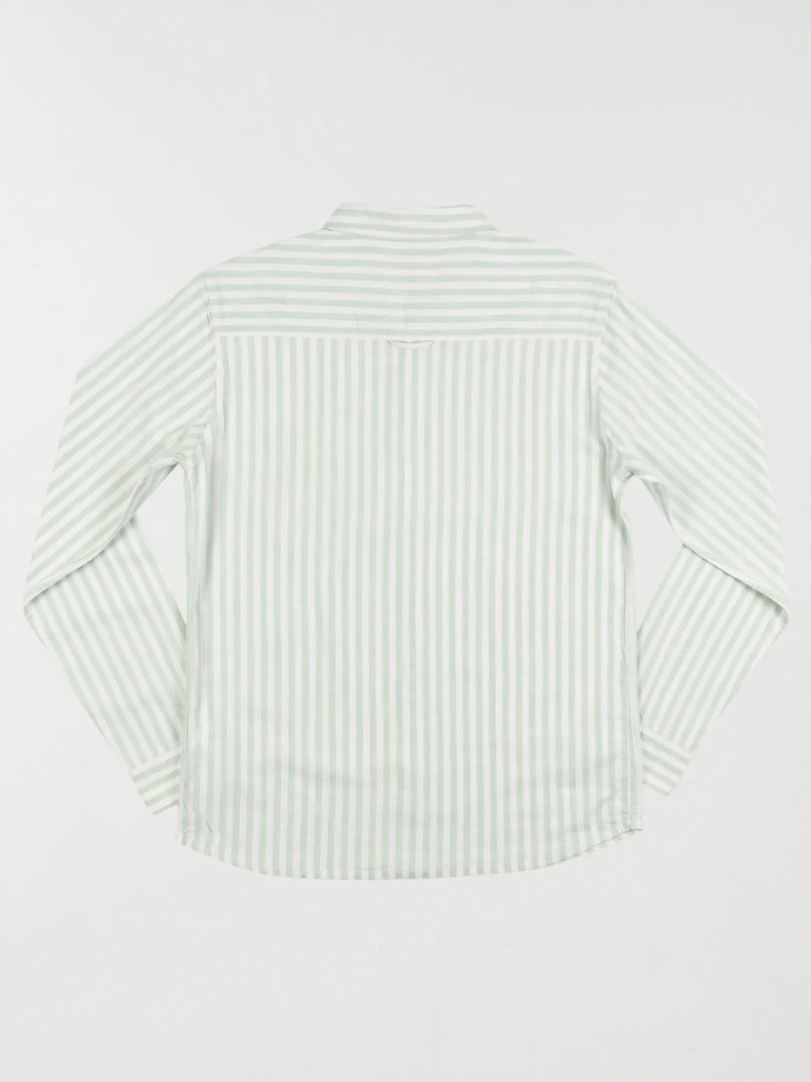 Chemise rayée vert amande homme