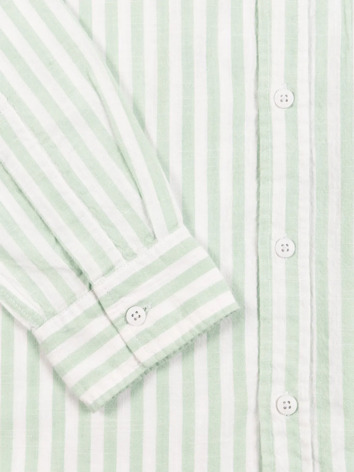 Chemise rayée vert amande homme