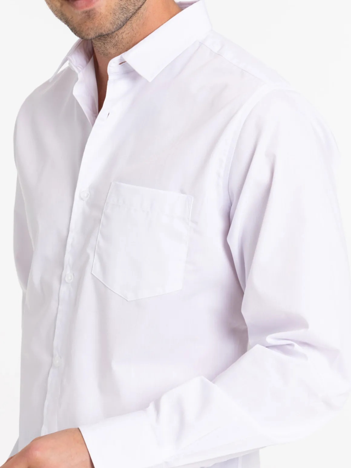 Chemise unie blanche homme