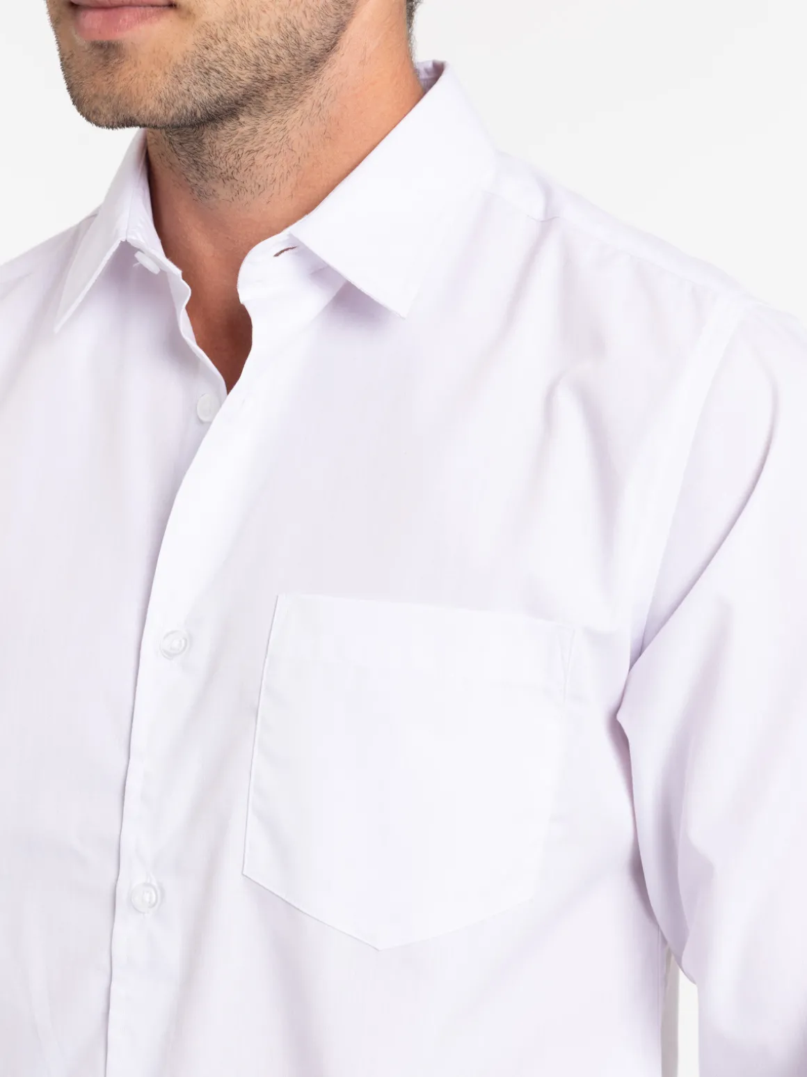 Chemise unie blanche homme