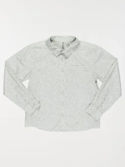 Chemise vert pâle imprimée garçon (3-8A)