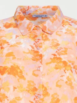 Chemise voile fleuri grande taille femme