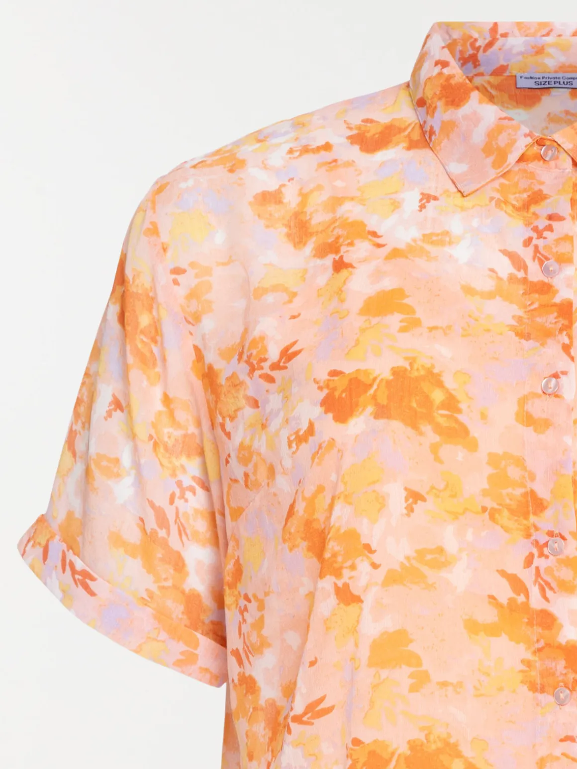 Chemise voile fleuri grande taille femme