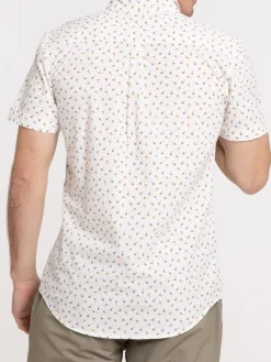 Chemisette motifs palmiers homme
