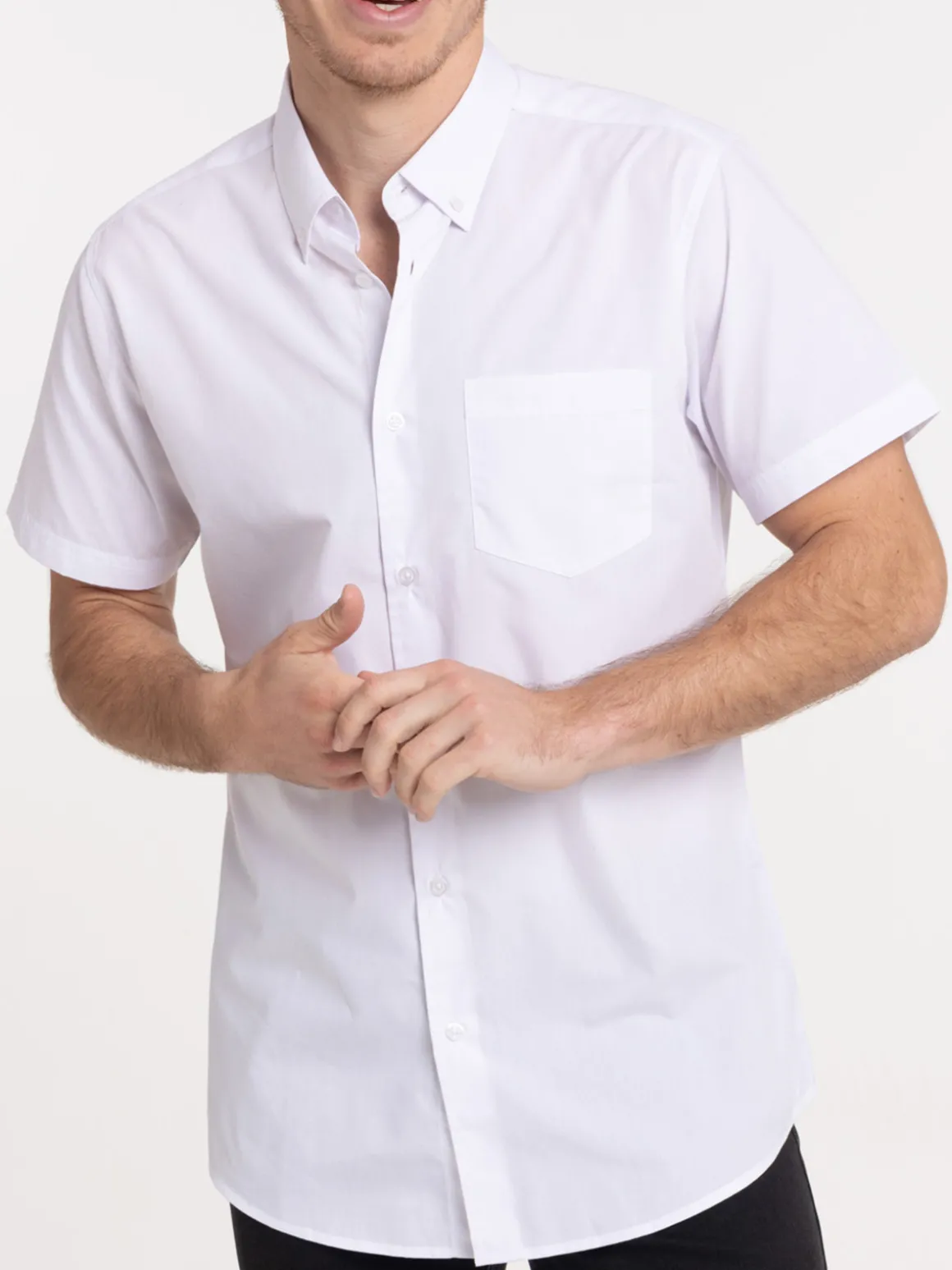 Chemisette unie blanche homme