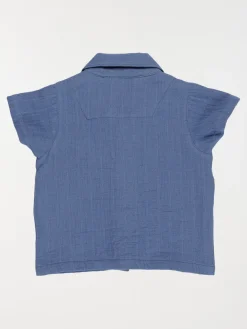 Chemisette unie indigo garçon (6-36M)
