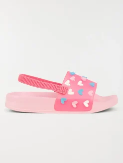 Claquette motif coeur fille (24-30)
