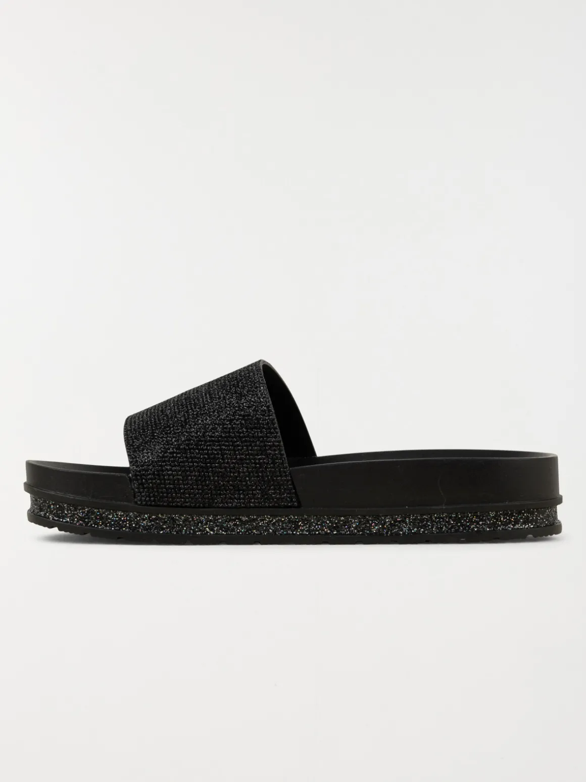 Claquette strass noire femme (36-41)