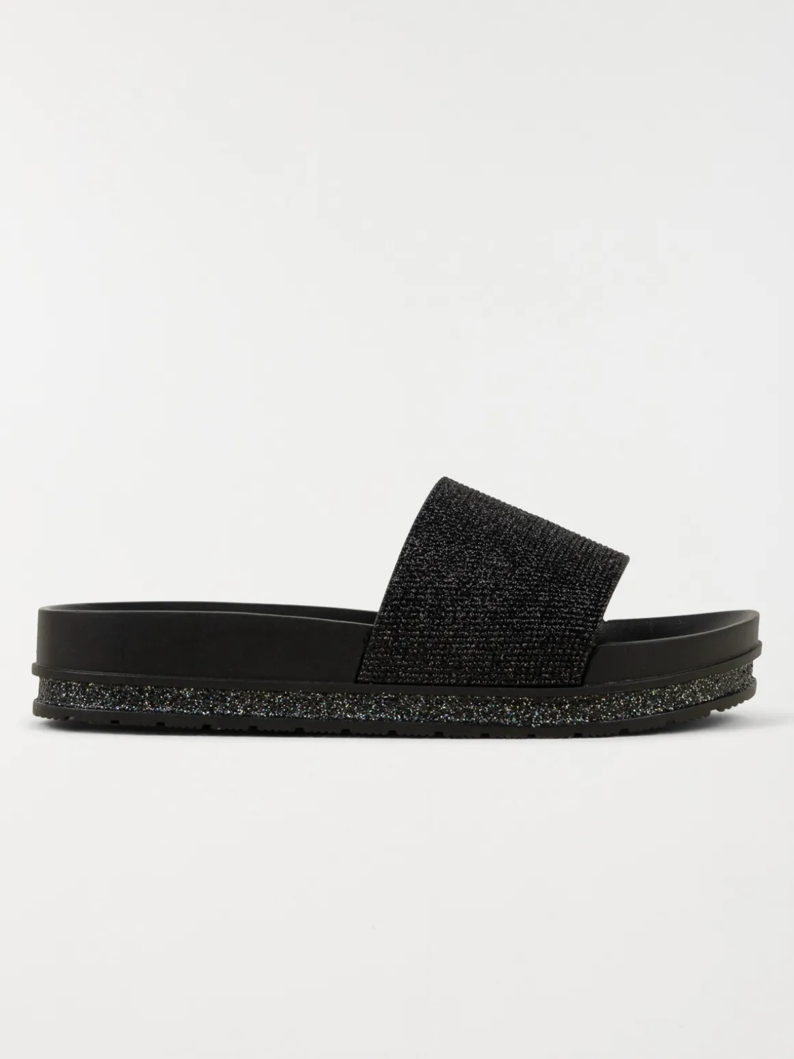 Claquette strass noire femme (36-41)