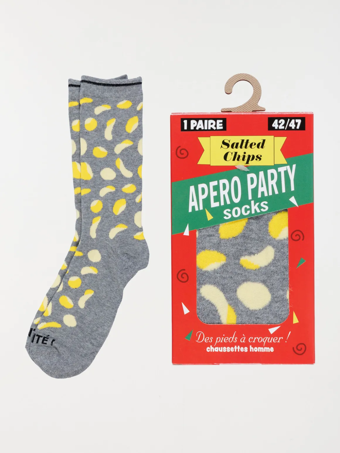 Coffret chaussettes chips homme