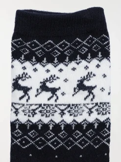 Coffret chaussettes de Noël navy femme