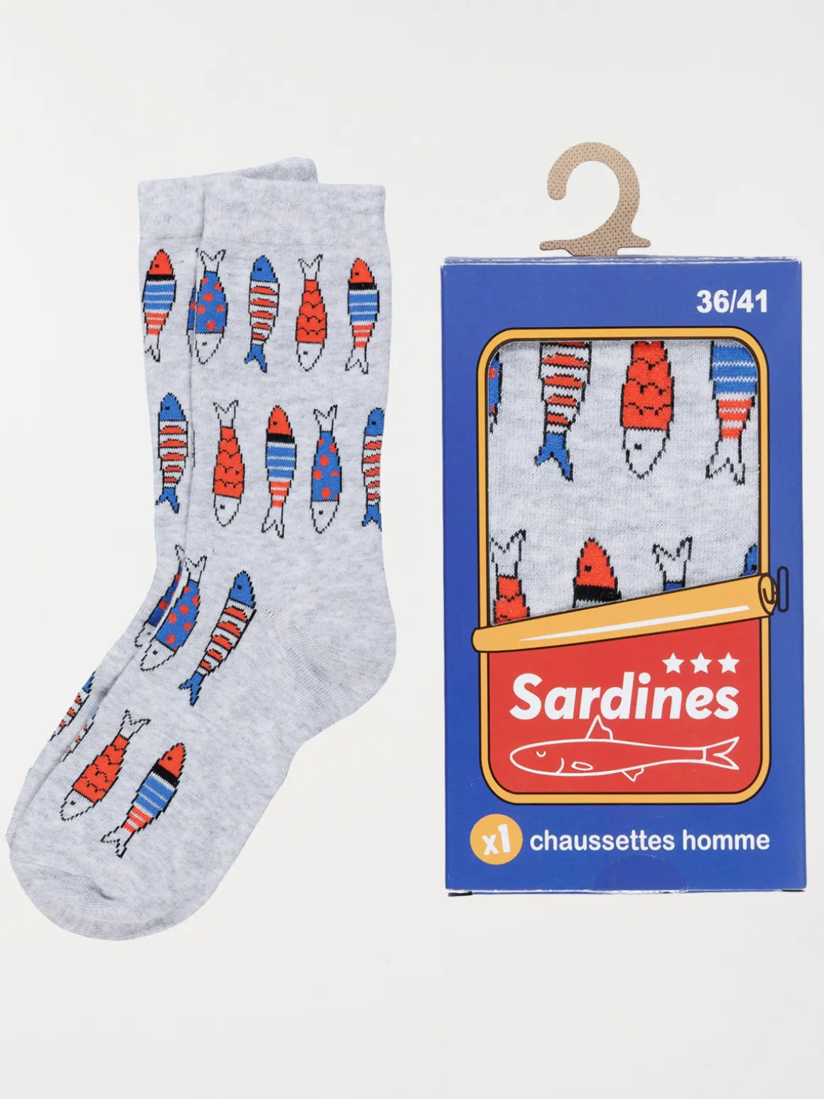 Coffret chaussettes sardines homme