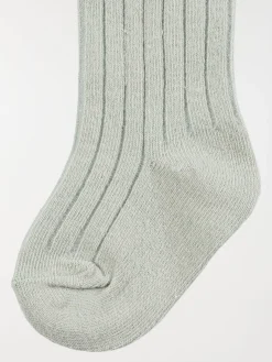 Collants chauds bébé sauge
