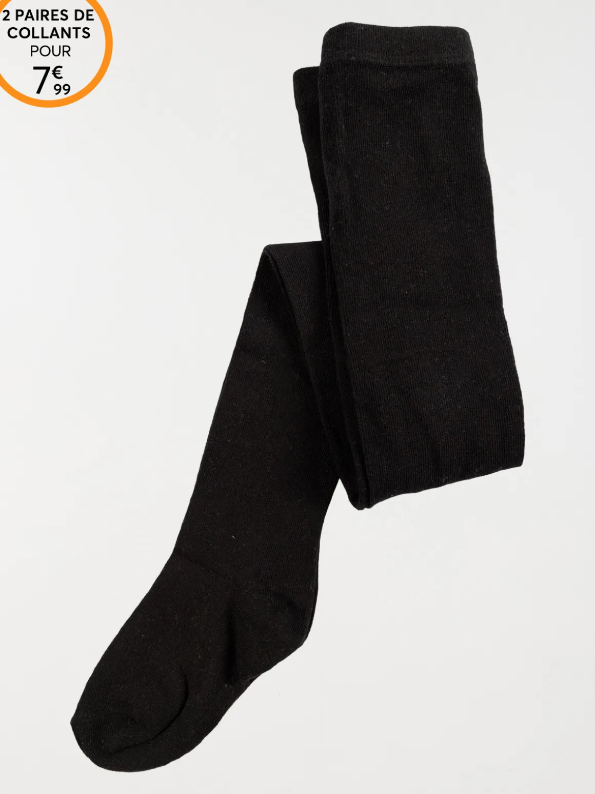 Collants chauds coloris noir fille