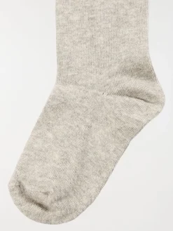 Collants chauds gris clair chiné fille