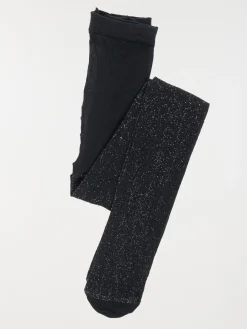 Collants pailletés fille 40D noir