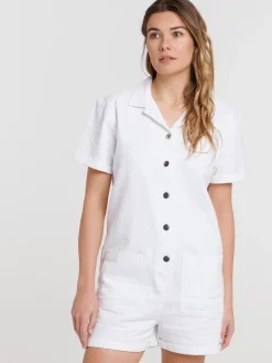 Combinaison courte blanche femme