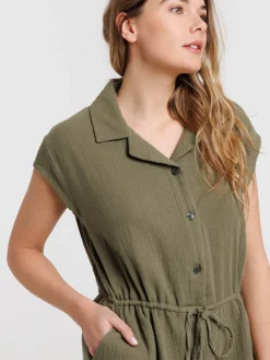 Combinaison courte gaze de coton femme