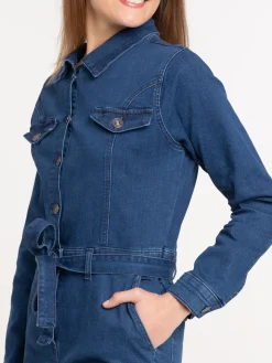 Combinaison denim stone femme