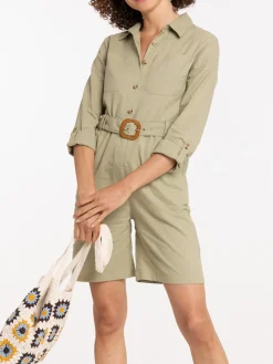 Combishort esprit safari femme