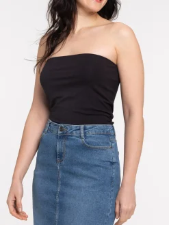 Débardeur bandeau femme coloris noir
