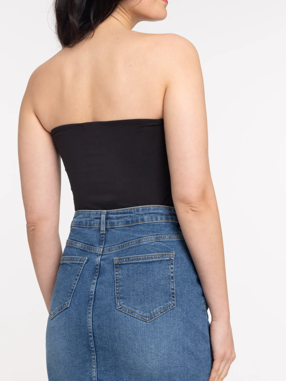 Débardeur bandeau femme coloris noir