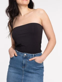 Débardeur bandeau femme coloris noir